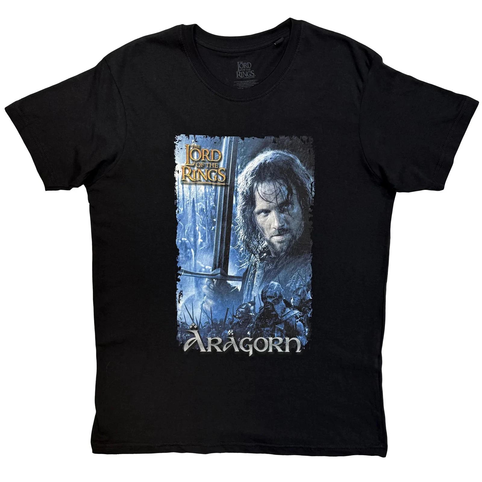 

Lord Of The Rings T-Shirt: Aragon Sword Montage (Black) OFFICIAL NEW M