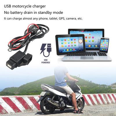 Waterproof Motorcycle SAE To USB Cable Adaptor USB Charges 2.1A Fast Charging For Phone Navigation Tablets