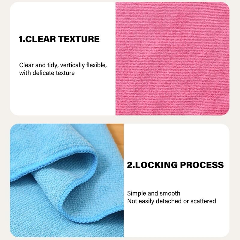 Microfiber Cleaning Cloths Pack of 10, Absorbent Multipurpose Towels Washcloths for Home and Car Use, 30x30cm