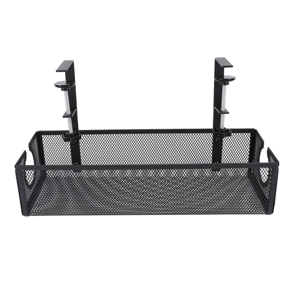 Under Desk Cable Management Tray Carbon Steel Side Round Hole Trapezoidal Desk Cord Organizer for Study Office