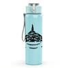 1 PZ Testa di Squalo Line Art Nero 750ml Plastica Colorata Borraccia Sportiva Tappo Flip-Top Anti-Perdita Adatta per Sport Ufficio Uso Domestico