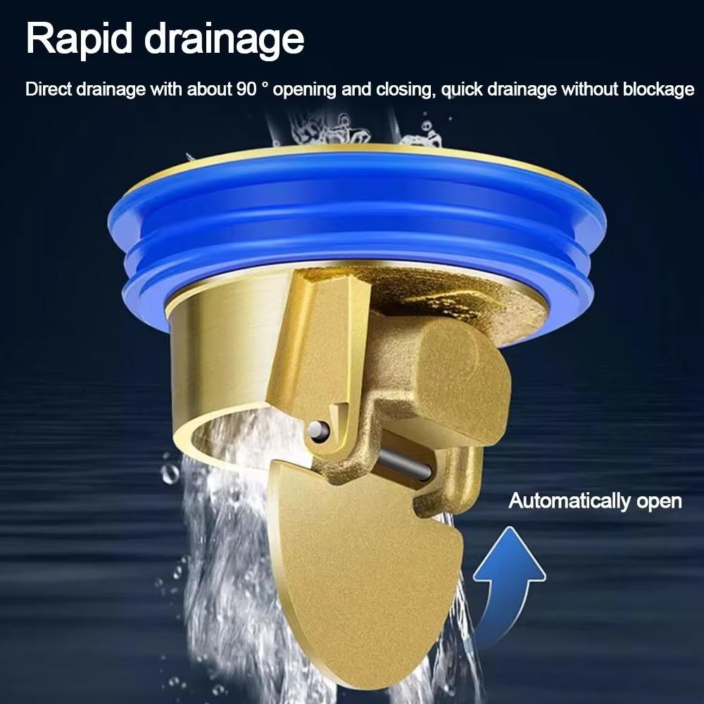 Backflow Preventer Sink Strainer Floor Drain 34-100mm Dia Hole No Smell Anti-odor Dectable Sink Strainer Clogging Hair Catcher