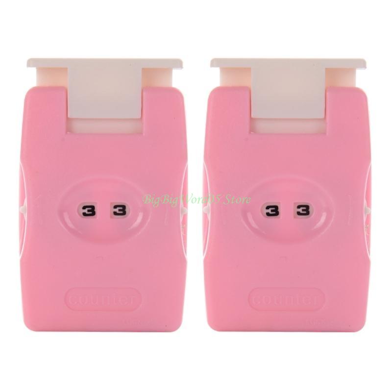24TE 2Pcs Manual Stitching Counter Knitting Counter Plastic Knitting Crochet Counter Row Counter