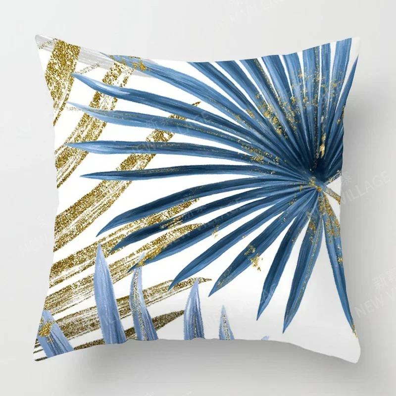 

Nordic fall home decor autumn throw pillow case sofa Cushion cover modern _ _ leaf plant green,(8) 66x66cm