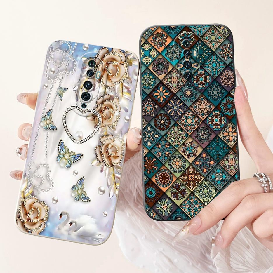 For Oppo Reno2 F Case Reno 2Z Unique Candy Painted Cover Soft Silicone Phone Case For Reno 2 2F Reno2 Z Reno2F Back Cover Bumper