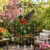 Fenster Hängende Windspiele Outdoor Vogelglocken, Dekorative Anhänger, Acryl Gartenornament Aufhängungen für Veranda Terrasse Dekorationen Natur inspiriert