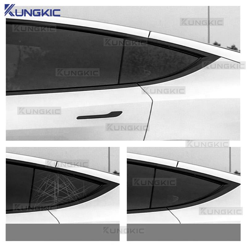 For Tesla Model Y 2025 Juniper Rear Windshield Sticker Side Spoiler Splitter Trim Triangle Louver ModelY   -2026