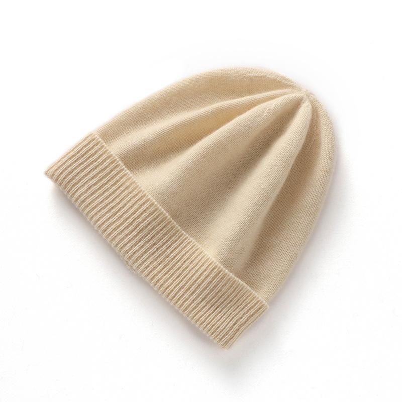 Soft Cashmere Autumn and Winter New Style Unisex Casual Ear Protection Pile Hat Cuffed Fashionable Knitted Hat