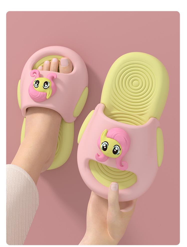 Authentic My Little Pony Parent-Child Non-Slip Summer Slippers for Kids - Pinkie Pie Cartoon Indoor Shoes