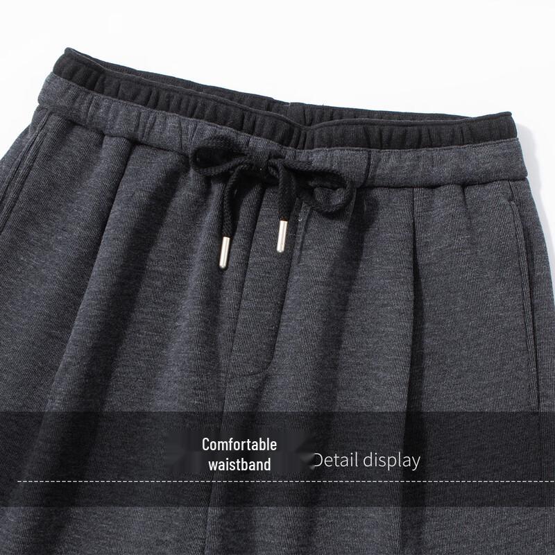 Men's Wool-Blend Thermal Straight-Leg Casual Trousers