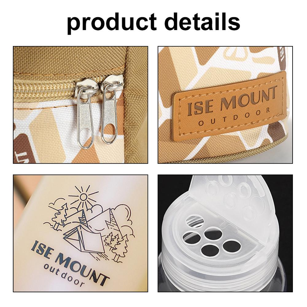 Set de depozitare pentru condimente în aer liber Borcane pentru condimente de camping Kit de pungi de depozitare Piliță portabilă pentru picnic pentru grătar