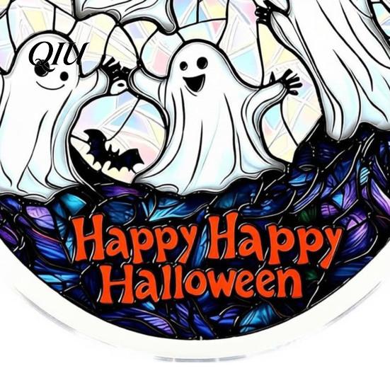 Unique Birthday Gift for Her Halloween Moon Black Cat Suncatcher Jigsaw Puzzle, 2D Acrylic Mystical Feline Window Hanging Educational Handmade Art Kit