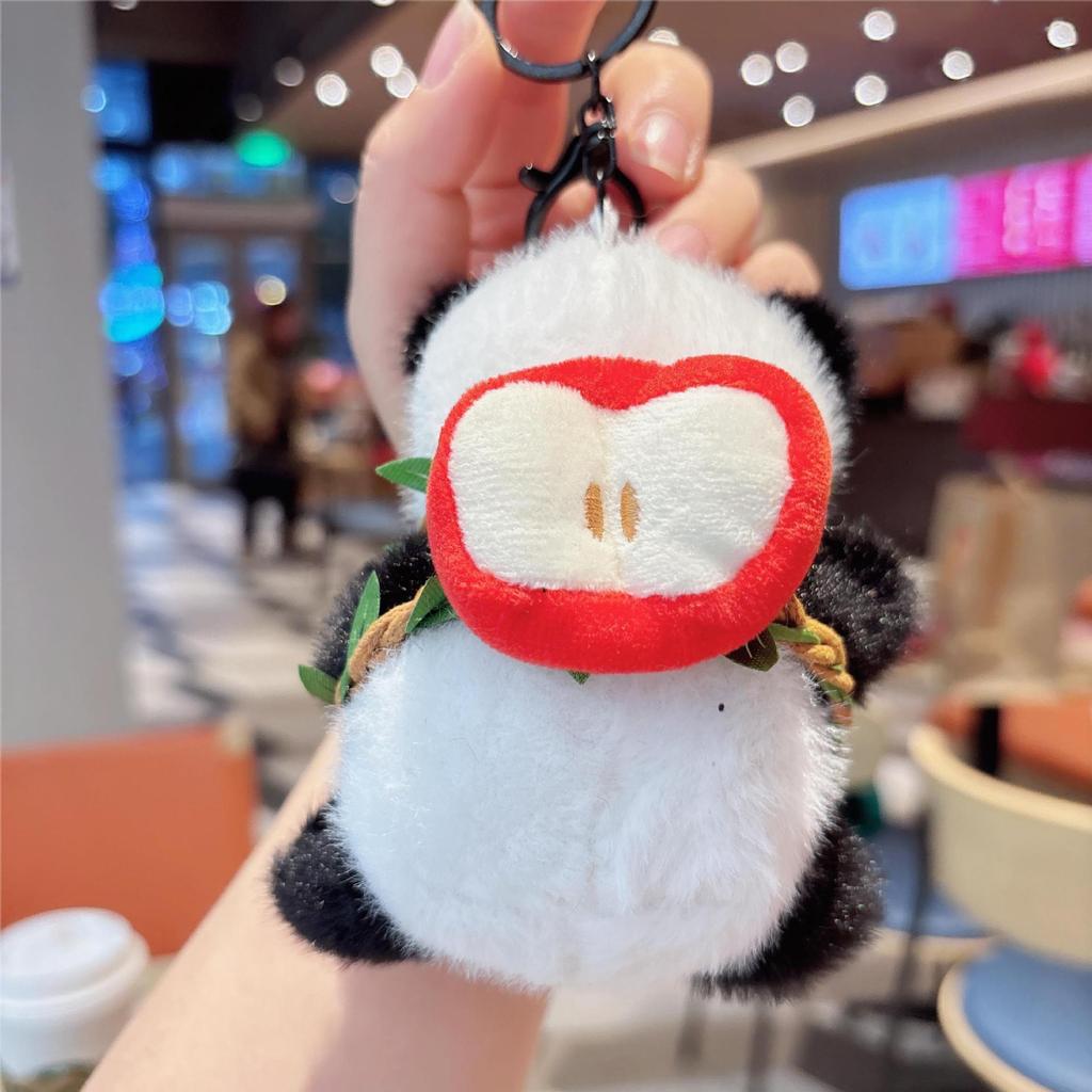 Chengdu Panda Plush Keychain Doll: Apple Backpack Toy Ornament