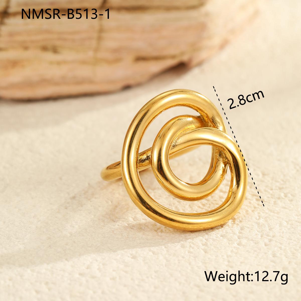 GEMCHIC Women s Geometric Line Stainless Steel Ring Fashion Minimalist Statement Band