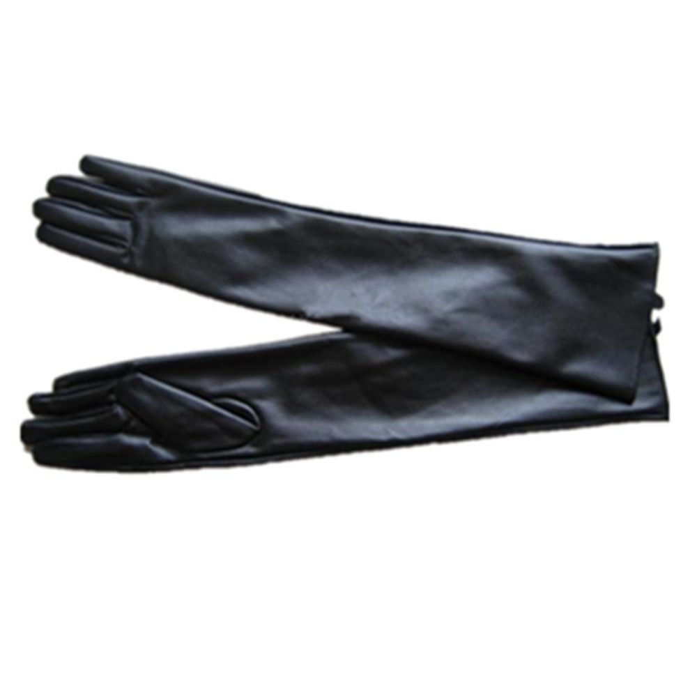 Warm halten Lange Ellbogenhandschuhe Elegante Lacklederhandschuhe Halloween-Kostüm
