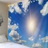 Blue sky and white clouds tapestry wall hanging hippie room background cloth boho home decor beach mat yoga mat sofa bed sheet