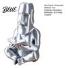 Reading Moai Figurine 3D Printed Ornament Cross-Legged Sitting Statue Desktop Fine Detail Palm Decoration Creative Sculpture Unique Gift