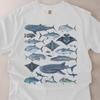 Vintage Fish T-Shirt, Blue Ocean Fish Art Tee, Retro Marine Life Graphic, Sea Animals Shirt, Fisher Gift, Beach Lover Top