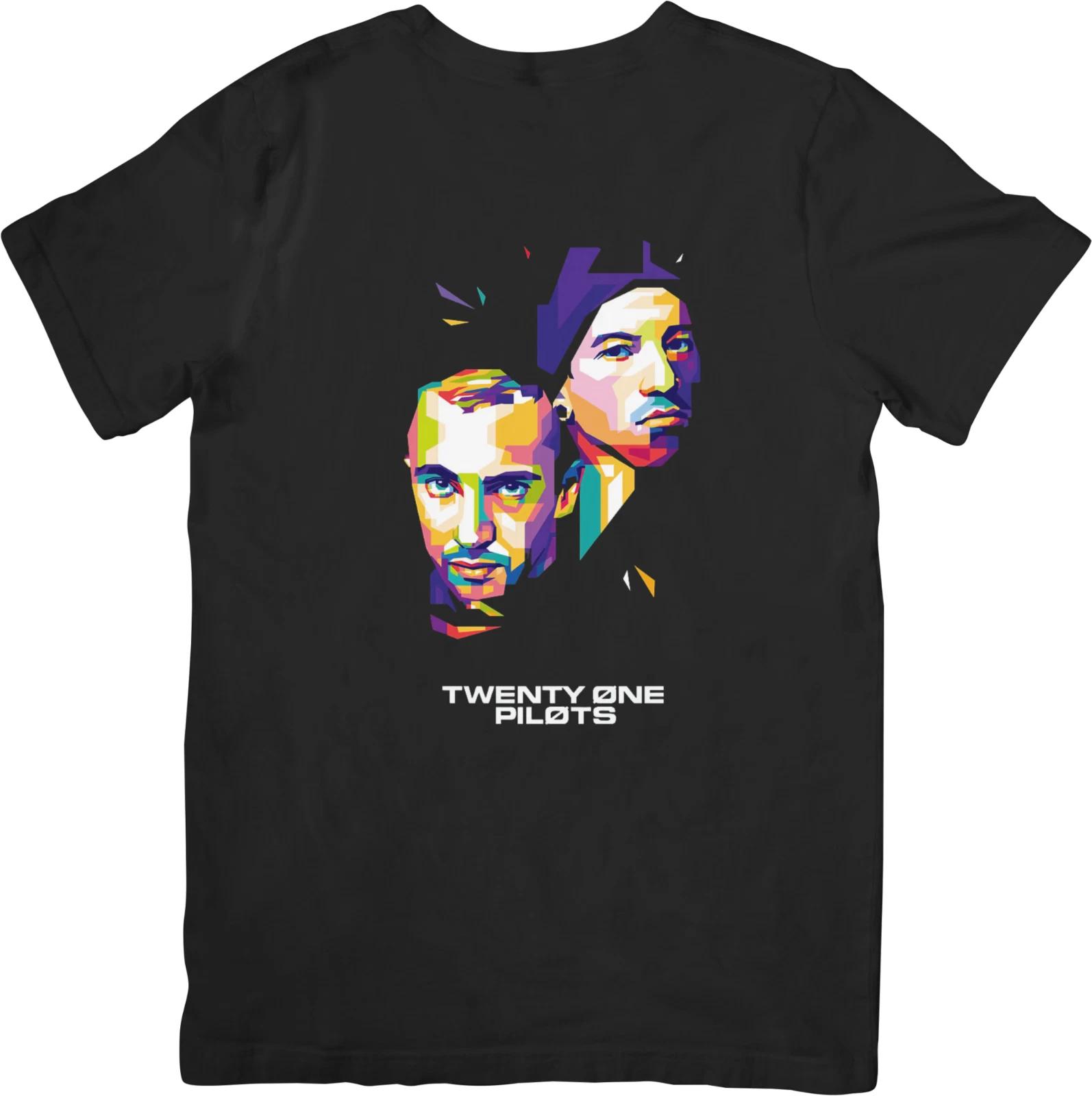 

Twenty one Pilots Музыкальная футболка из качественного хлопка для мужчин и женщин, черная 3XL