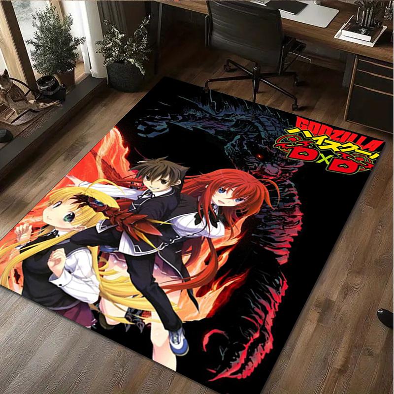 High School Dxd Carpet Office Decorative Carpet For Living Room Bedroom Door Mat Floor Rug Computer Chair Area Rug