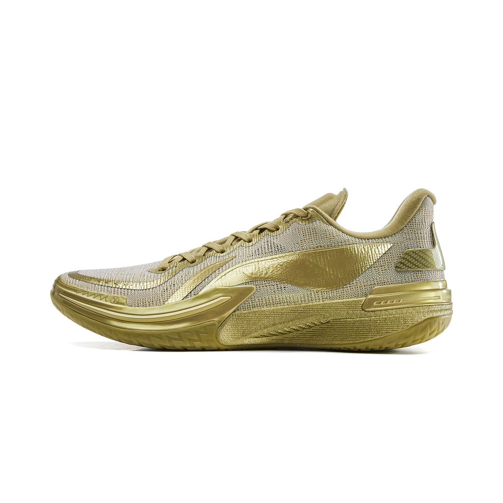 New LINING Gamma Basketball Shoes Men Low Top Gold ABAU039-10