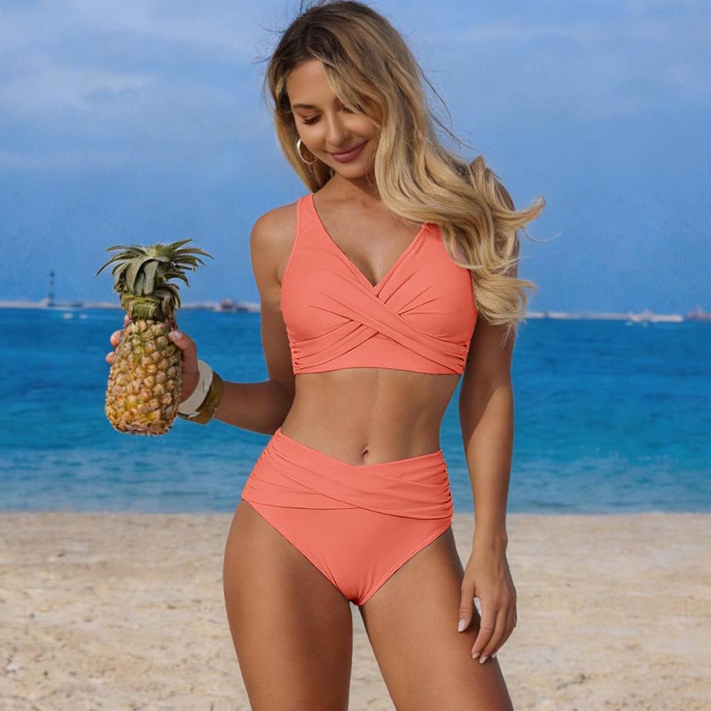 2025 European & American High Waist Sexy Bikini Swimsuit for Women