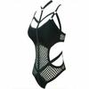 Damer Netting Ettstykke Bikini Fiskenett Tanga Bodysuit Badedrakt Badedrakt Bodysuit