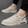2025 Summer Autumn Trend Men's Shoes Cowhide Fashion Casual Shoes Sports Breathable Soft Sole Versatile Men's Board Shoes