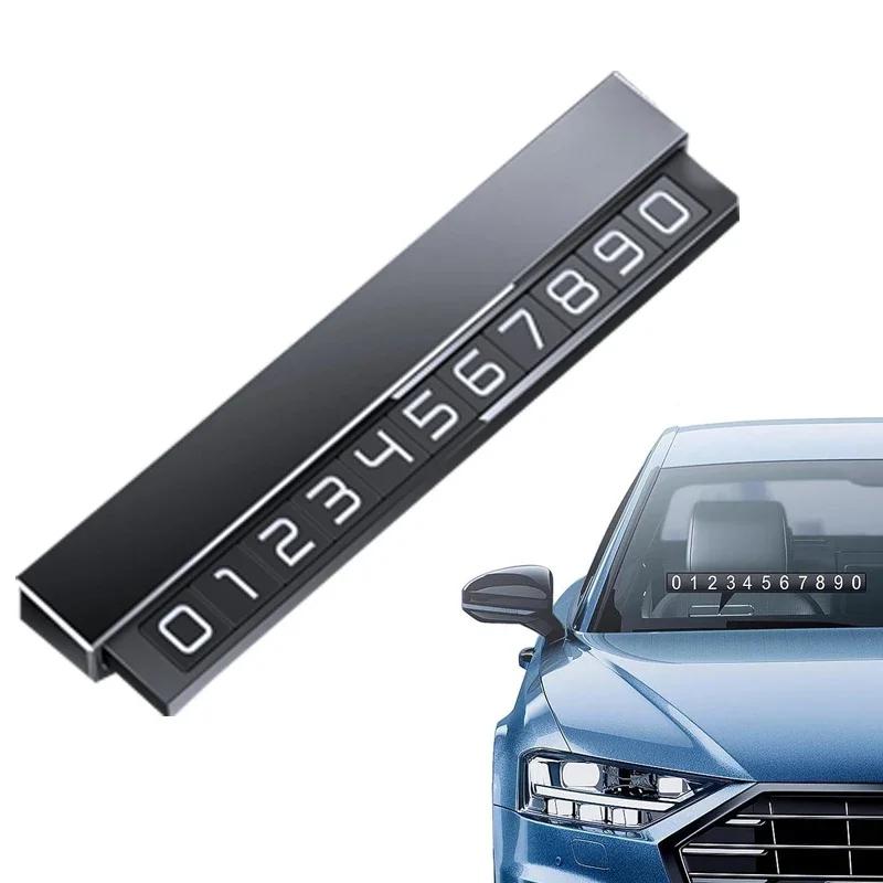 Temporary Car Parking Card Phone Number Car Phone Holder Luminous Telephone Number Plate Car-styling Accessories