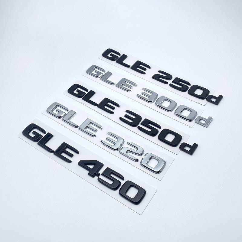 2017 Letras Emblema Emblema para Mercedes Benz GLE250d GLE300d GLE350d GLE400 GLE450 4Matic Estilo de Carro Porta-malas Placa de Identificação Adesivo