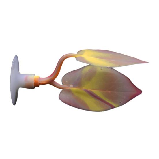 Fish Tank Leaf with Suction Cup Eco-friendly Vibrant Color Simple Installation Small Fish