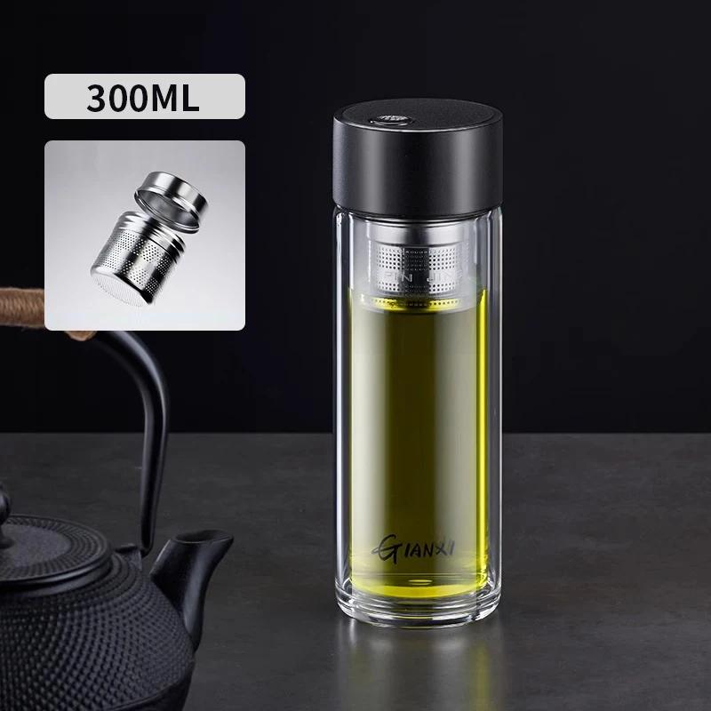 Sticlă de Apă cu Infuzor de Ceai și Capac Magnetic pentru Cană, Rezistentă la Căldură, Cană de Apă Portabilă, Etanșă, Cană de Ceai pentru Birou, Gospodărie