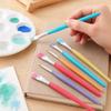 Professional Nylon Brush Set 6PCS Paint Brush, with Candy Colored Design, Flexible Oil Painting Brushes Bristles for Watercolor Acrylic Artist