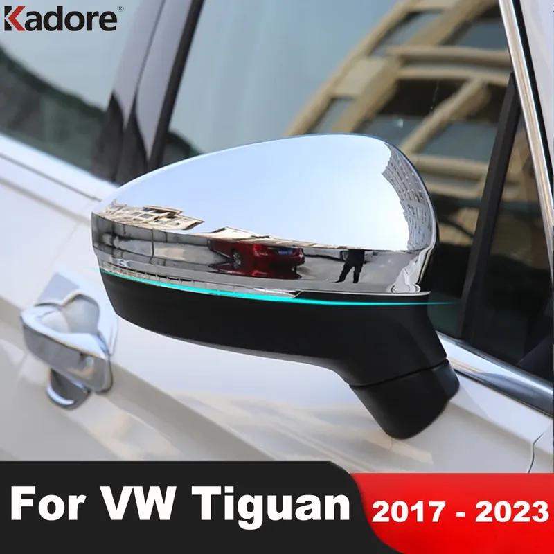 For Volkswagen vw Tiguan 2017- Chrome Car Rearview Mirror Cover Trim Side Wing Mirrors Cap Covers Accessories