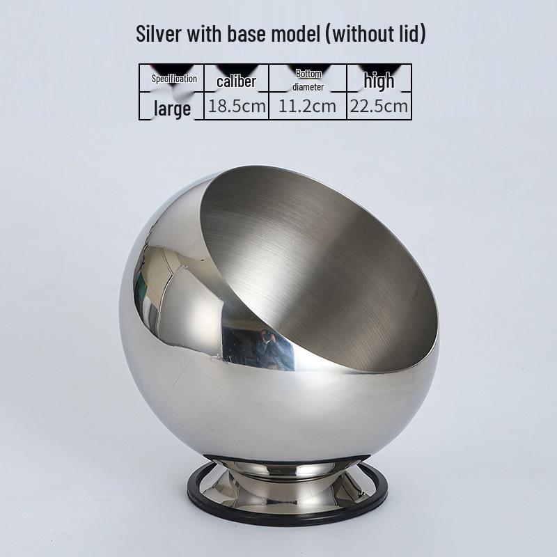 Stainless Steel Slanted Mixing Bowl Set with Lid, Ideal for Seasoning, Sauces & Condiments