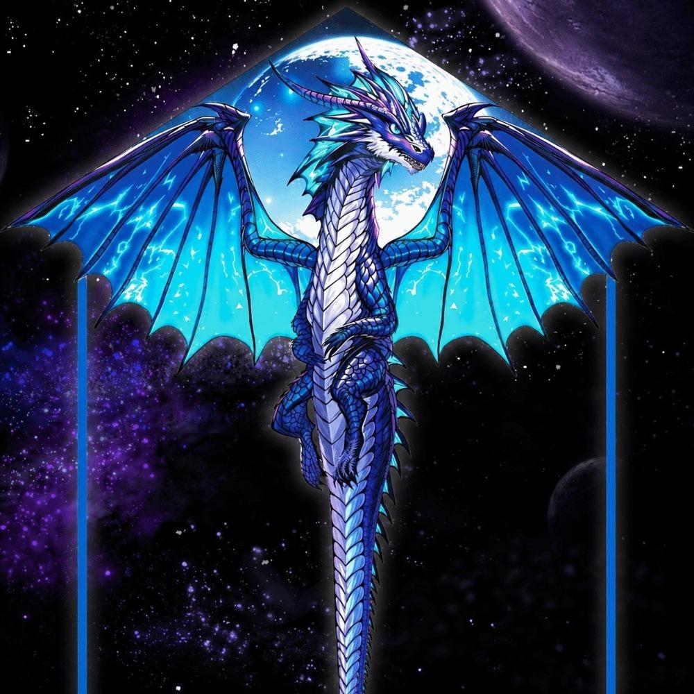 Luftschlange Blauer Drachen Drachen Einfach zu fliegen Kinderdrachen Neues Outdoor Flugspielzeug für Kinder & Erwachsene blau