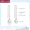 ZHOUYANG Chain Earring For Women Simple Style None Stone Rose Gold Color Ear Line Fashion Jewelry  ZYE236 ZYE237