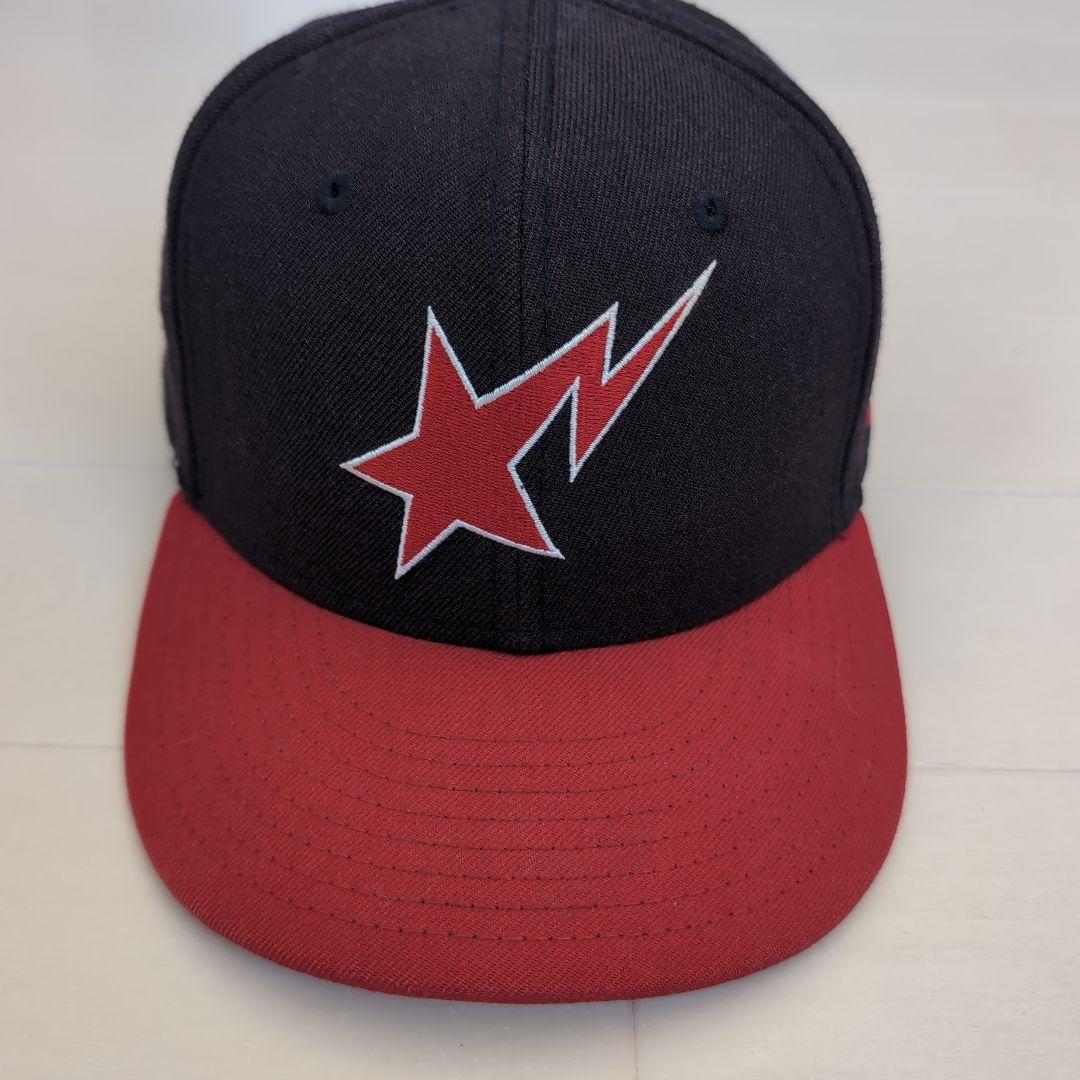 Used BAPE Star Logo Embroidery Baseball Cap Black Red