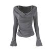 Long-sleeved knitted sweater women's new atmosphere early autumn wear slim-fitting sweater bottoming shirt top