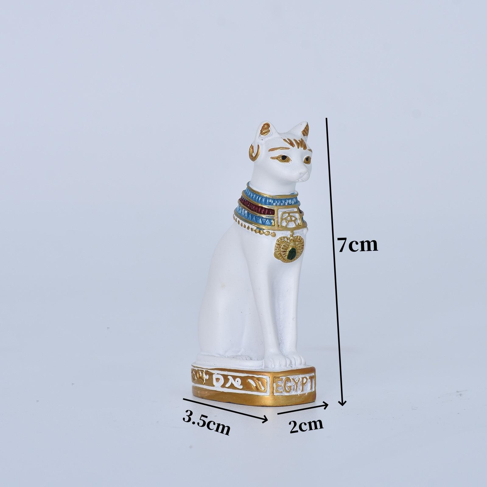 

1 шт. Мини-статуэтка кошки, украшение, египетская статуя кошки, украшение, ретро-статуя богини-кошки, украшение для домашнего сада, животное