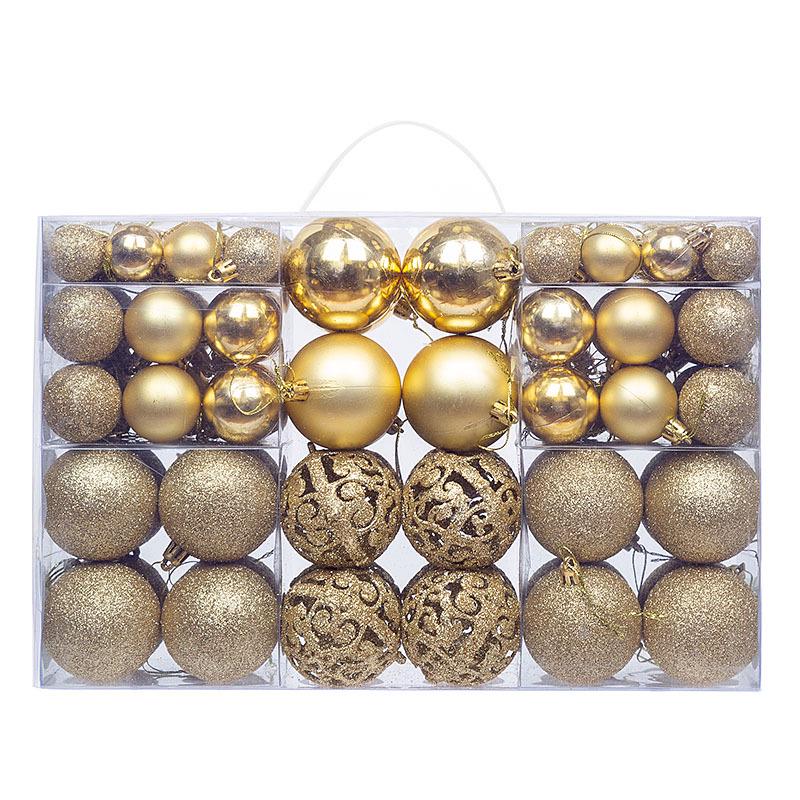 Boxed Set of 100 Christmas Ball Ornaments - 3/4/6cm Tree Decorations