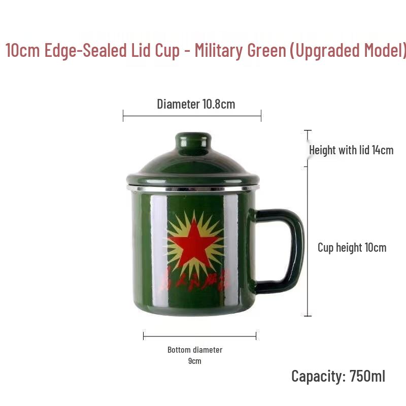 OLOEY Retro Vintage Enamel Mug