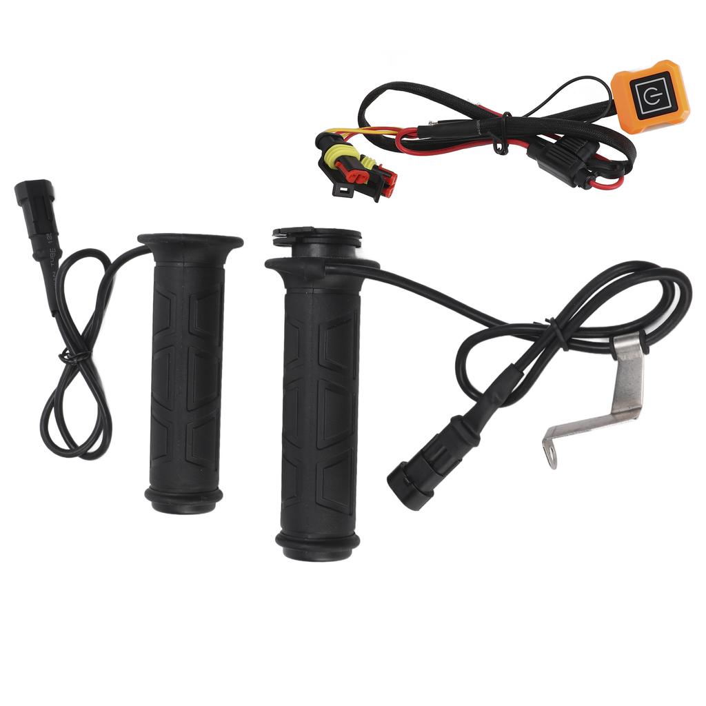 1 Pair Electric Heated Grips   Temperature Winter Hands Warmer for Motorcycle ATV 7Celsius8in Handlebar