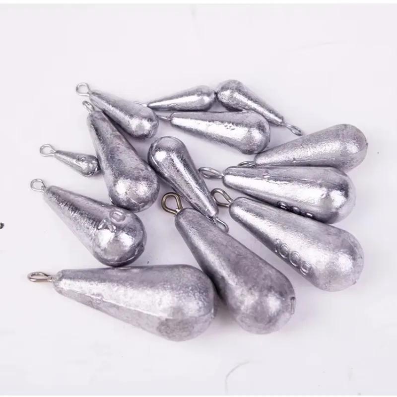 Fishing Sinker Weight Kit Bass Casting Split Shot Sinker Bullet Worm Weight Egg Sinker Water Drop Shaped Weight Tackle