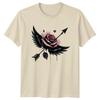 Rose Wings Floral Graphic Mens T-Shirt Womens Tee Unisex Top,men&women Unisex T-shirt