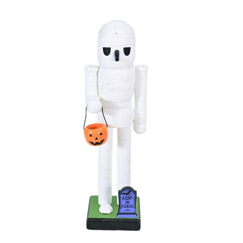 Friendly Wooden Halloween Craft 25cm Vibranted Handmade Decoration Christmas Walnutcracker Figures