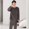 Pajamas Men'S Winter Coral Fleece Thickened Fleece Autumn And Winter Flannel Winter Large Size Loungewear