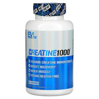 Evolution Nutrition Creatine 1000 Veggie Capsules 120 Tablets, 120 Tablets, 1 Unit