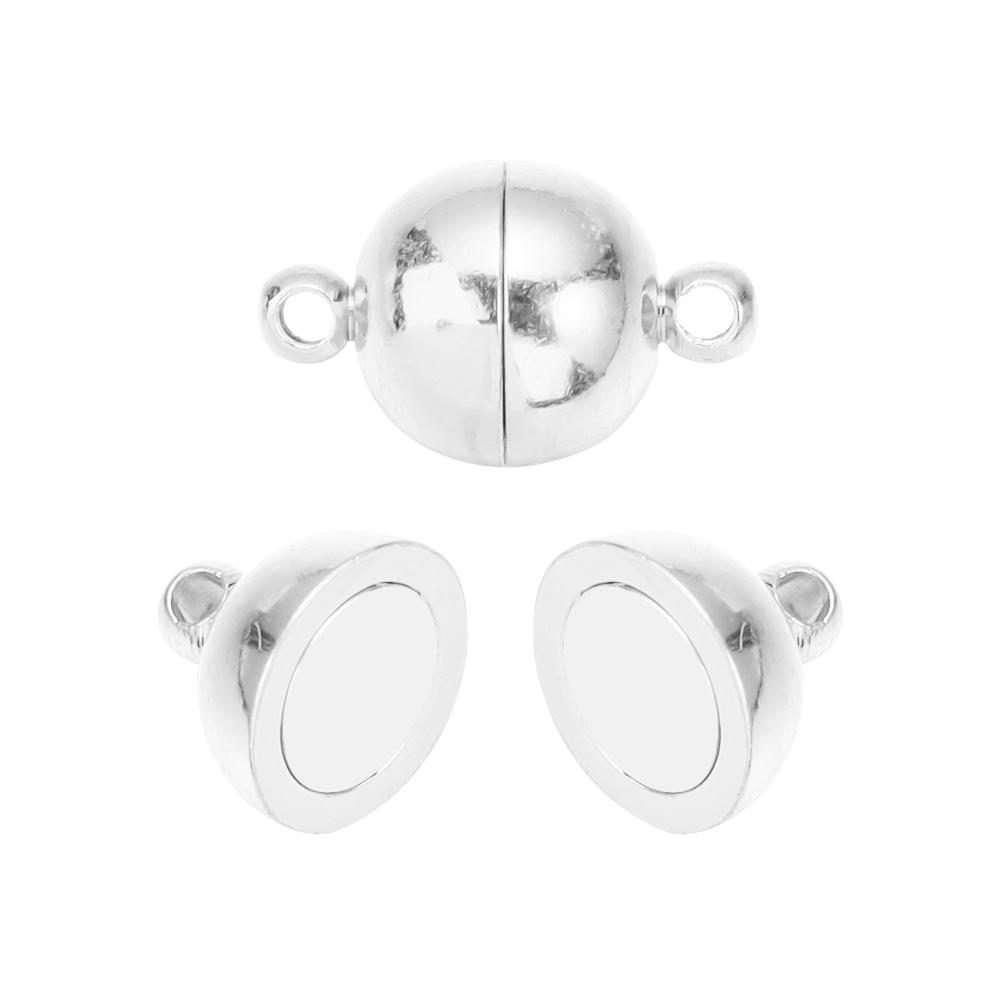 5Sets 6 8 10 12 14mm Copper Magnetic Clasps Ball Shape Strong Clasps For Necklace Connection DIY Leather Bracelet Jewelry Making