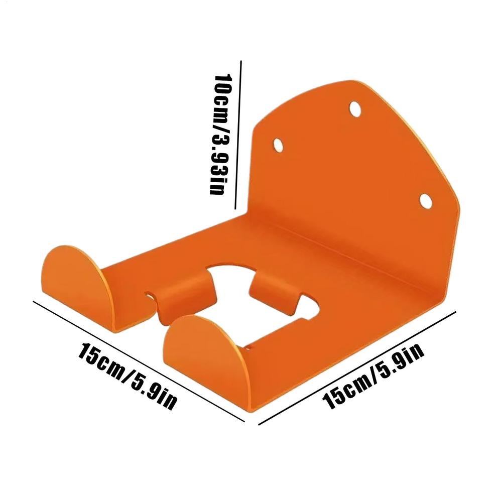 

Настенная стойка для триммера Садовый держатель для хранения электроинструментов Сверхпрочный органайзер для гаража для бензопилы газонокосилки садового инструмента оранжевый